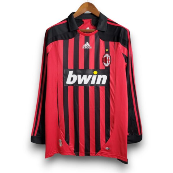 Camiseta AC Milan 2007-2008 Local Manga Larga