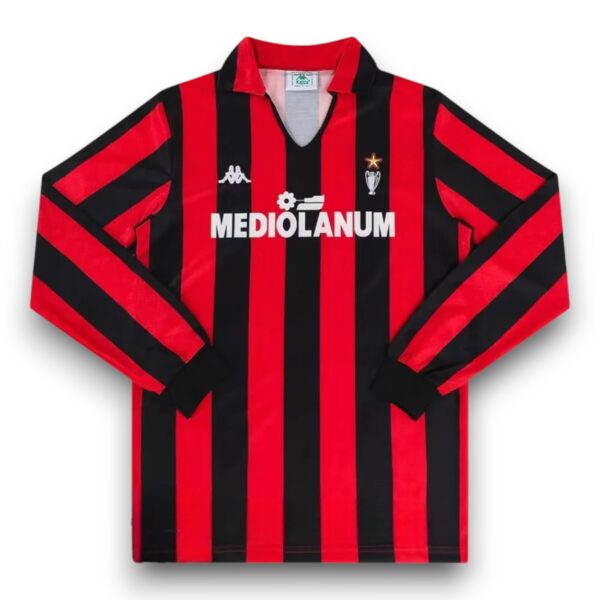 Camiseta AC Milan 1989-1990 Local Manga Larga