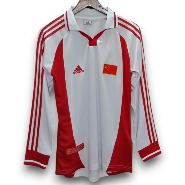 Camiseta China 2000-2001 Visitante Manga Larga