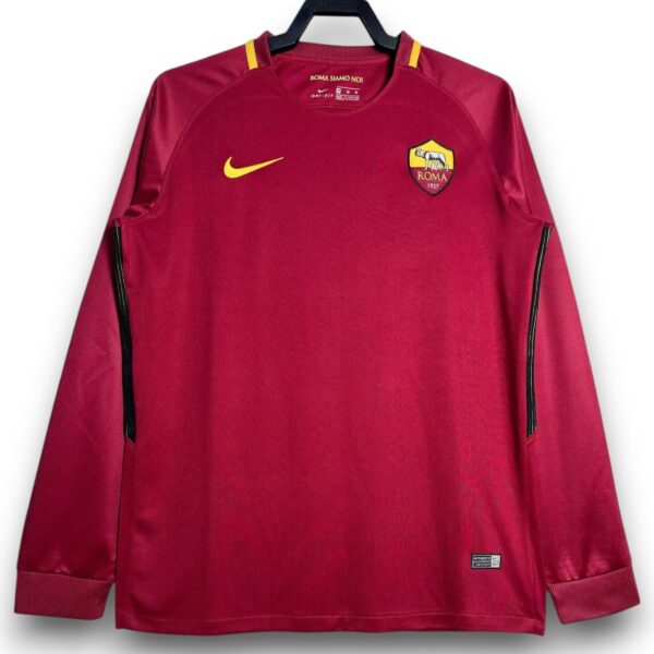 Camiseta AS Roma 2017-2018 Local Manga Larga