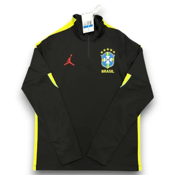 Sudadera Brasil 2026-2027 Negra Entrenamiento