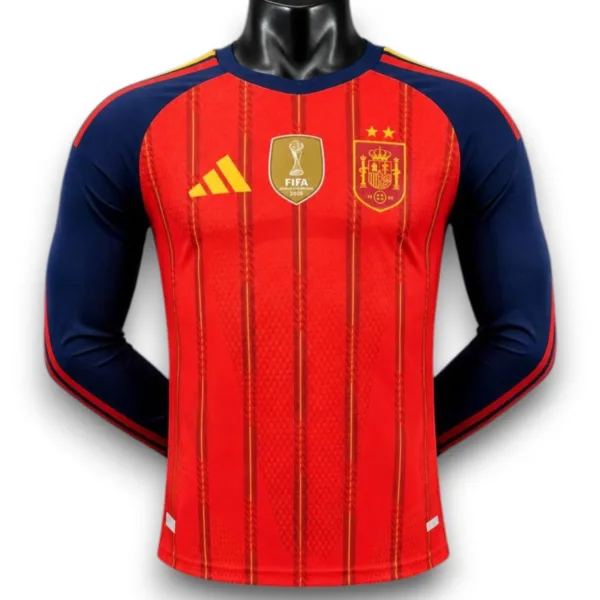 Camiseta España 2026-2027 Local Manga Larga Dos Estrellas – Version Pro Player